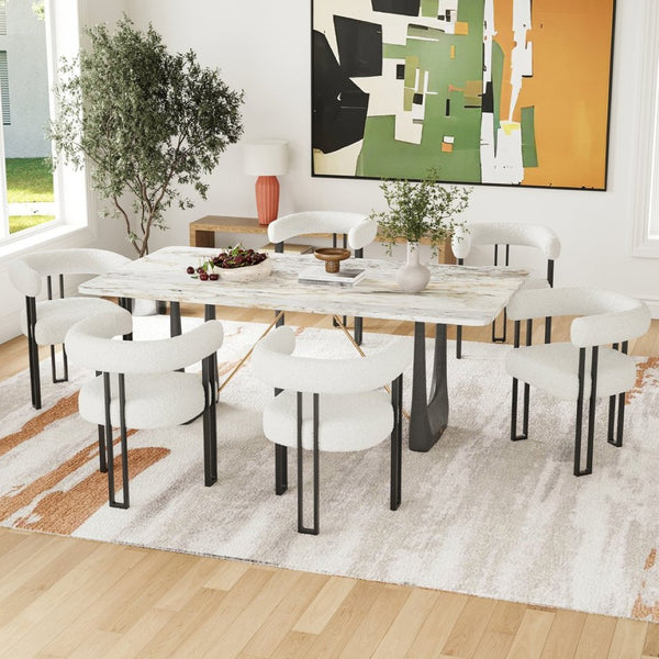 English Elm Counter Height Stools Set of 2 Mid-century Metal Legs Ergonomic Kitchen Island Seating Beige T3623P432004