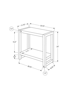 English Elm Accent Table Two Tier Narrow Black Laminate Metal Legs Modern Living Room Bedside B2710P218938