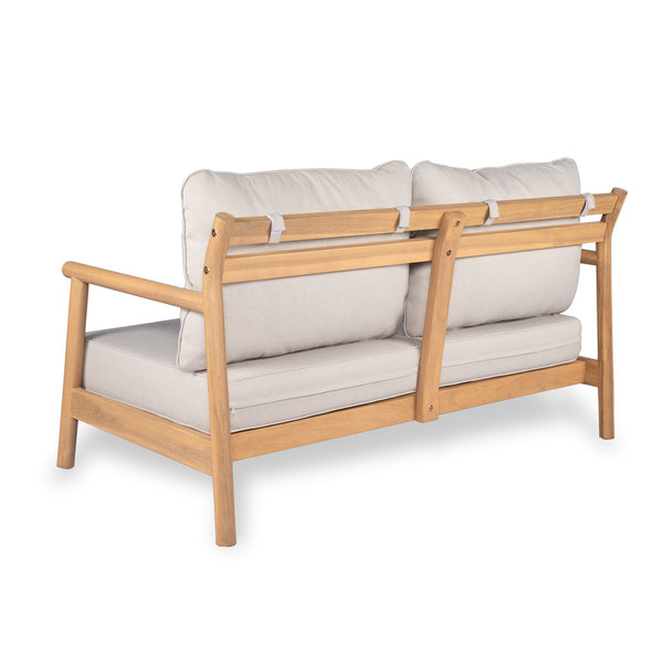 English Elm Christopher Knight Home® - Patio Acacia Wood Loveseat Sofa With Water-Resistant Cushions For Durable Outdoor Comfort N772P262273B