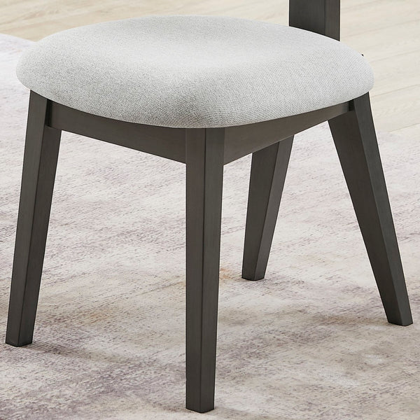 English Elm Venezia Padded Fabric Dining Chairs Set of 2 with Curved Back and Rubberwood Legs B2749P413404