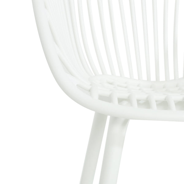 English Elm Christopher Knight Home® - Mykonos Weather-Resistant Outdoor Dining Chair Set of 2 with Durable Resin Frame and Perforated Design White N775P176700W