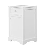 English Elm 20" Bathroom Vanity With Sink, Bathroom Cabinet With Soft Closing Door, Storage Rack and Adjustable Shelve, White