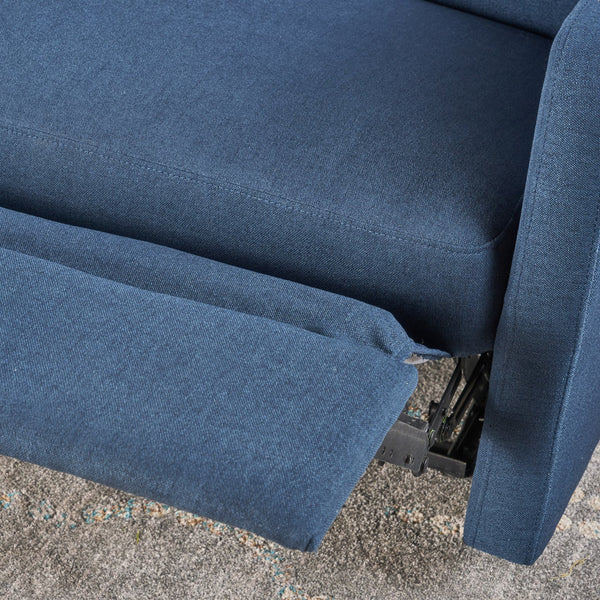 English Elm Christopher Knight Home® - Reclining Loveseat with Push-Back Recline, Plush Tufted Fabric Sofa, Compact Wall-Hugger Design Navy Blue 61372.00