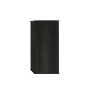 English Elm CC0414S306 Floating Side Cabinet with Curvy Safe Edges, Striped Texture, Push-Open Door & Shelves Black Brown W1865P248763