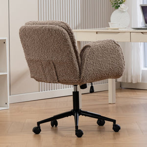 English Elm Stylish Barrel Swivel Accent Chair Upholstered Seat with Storage for Vanity or Dining W3248P424652