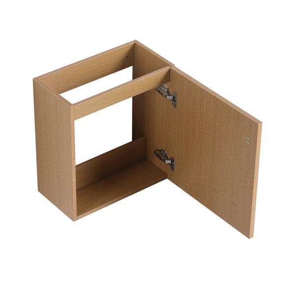English Elm 18.5" Stylish Wall-Mounted Bathroom Vanity With Durable Resin Sink, Soft-Close Door, Space-Saving Design W1972P362138