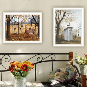 English Elm Trendy Decor 4u Billy Jacobs Two Piece Pastoral Farmhouse Wall Art White Framed Prints B067P254099