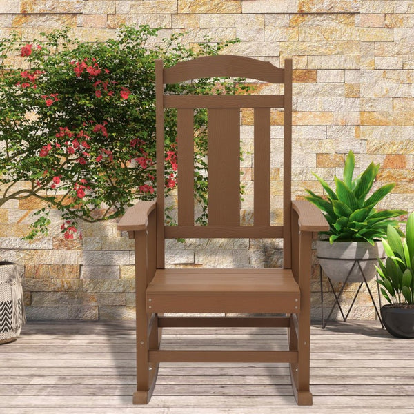 English Elm Folding Adirondack Chair Outdoor Hips Resin Weather Resistant Patio Deck Seating T3609P482831