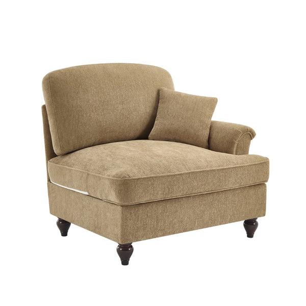 English Elm Sofa Rsf Sectional Chenille Upholstery with Spindle Legs and Detachable Ruffle Skirt W3041P332575