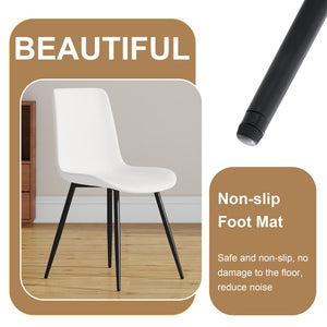 English Elm Table And Chair Set: Modern Grey Marble Dining Table With 6 Pu-Cushioned Chairs & Metal Frame W1151S01883-GIGA