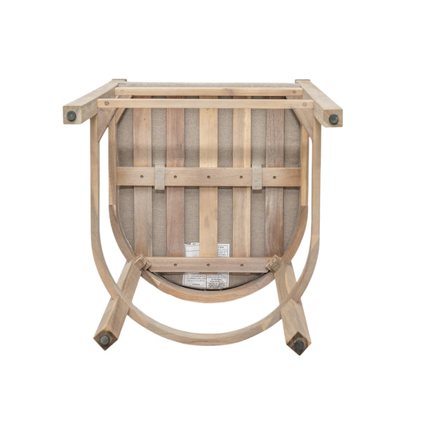 English Elm Christopher Knight Home® - Abaco Acacia Outdoor Barstool Set of 2 with Removable Gray Cushions, Rustic Curved Back Support Beige,Light White N775P294071G