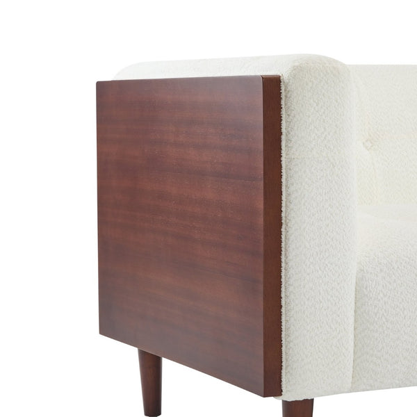 English Elm 3-seater Button Tufted Waffle Stitch Sofa Solid Hardwood Frame Mid Century Living Room N771P243854M_N771P243867M
