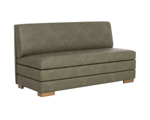 Sunpan RADCLIFF Modern Banquette in Ivanhoe Pine - Stylish, Durable Seating for Contemporary Interiors 112633
