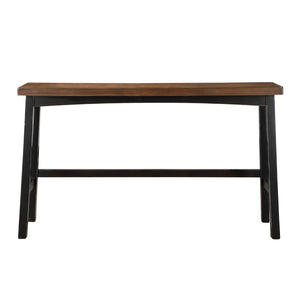 English Elm Transitional 4-Piece Pub Height Dining Set - Stylish Solid Rubberwood Table & Barstools For Home B011P284445-GIGA