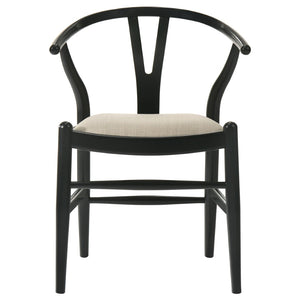 English Elm Spivey Mid-century Faux Marble Extendable Dining Set with Wishbone Chairs Seats Four B062S01471