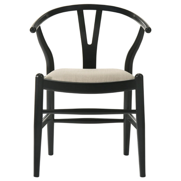 English Elm Spivey Mid-century Faux Marble Extendable Dining Set with Wishbone Chairs Seats Four B062S01471