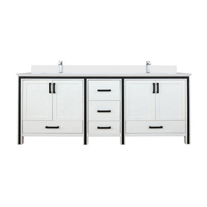 English Elm White Double Bath Vanity With Cultured Marble Top, Faucet Set, Ample Storage & Soft-Close Features B2731P260663-GIGA