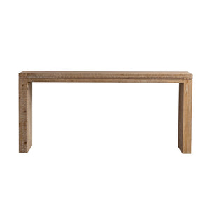 English Elm Solid Wood Console Table - Retro Narrow Design For Living Room, Entryway & Hallway, Multi-Purpose Use W3158P297409-GIGA