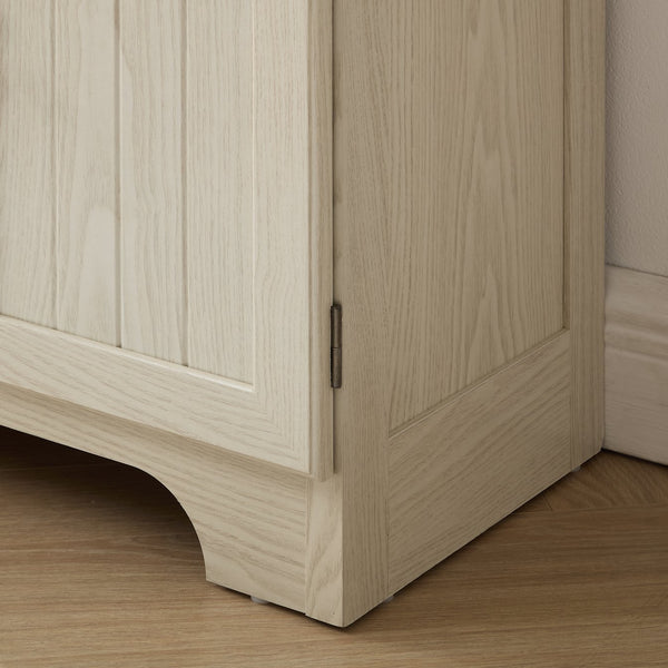 English Elm 72.4" Tall Storage Cabinet with 8 Doors and 4 Shelves, Elegant Oak Finish Freestanding Organizer for Entryway White W1758P300142