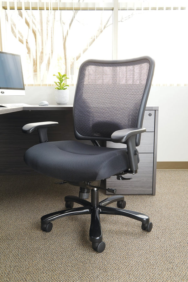 OSP Home Furnishings Double Layer Airgrid Big and Tall Ergonomic Office Chair with Lumbar Support Mesh Back 75-37A773