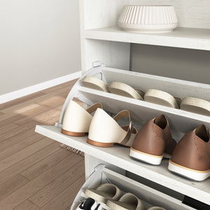 English Elm Multi-Functional Four-Layer Mdf Shoe Cabinet - Modern Minimalist Storage For Entryway Organization W3226P279088