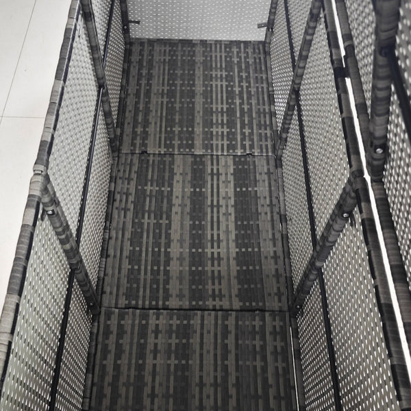 English Elm Outsunny 175 Gallon Outdoor Storage Box - Weather-Resistant Pe Rattan Wicker For Cushions & Toys W2225P200689-GIGA