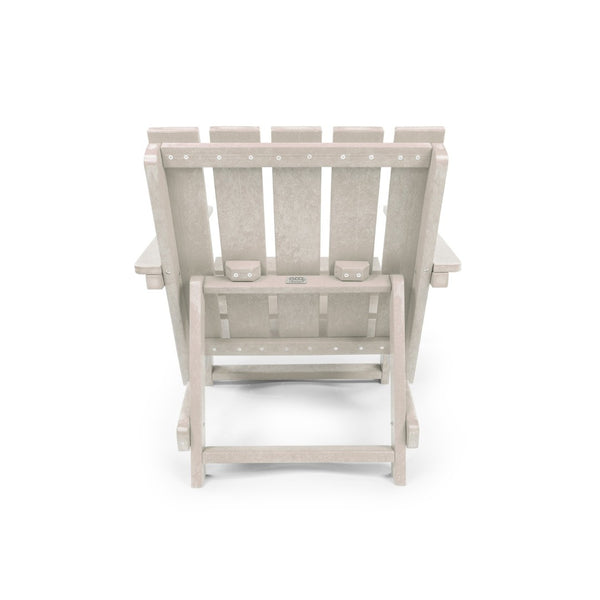English Elm Shoreline Recycled Hdpe Folding Adirondack Chair Fully Assembled Modern Patio Seating Ivory B2745P409687