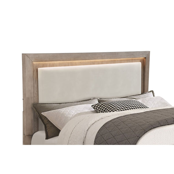 English Elm Gibbons California King Storage Bed with Led Headboard and Four Underbed Drawers B062S01829