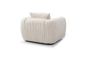 English Elm Cancun White Boucle Upholstered Chair G00932A-C — Plush Cushioning, Support Pillow, Durable Frame B078S00626