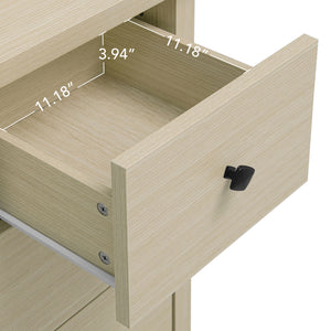 English Elm Modern 2 Door 3 Drawer Storage Cabinet with Adjustable Shelves, Metal Slides, Hinges & Anti-Tip Safety் W688P223053
