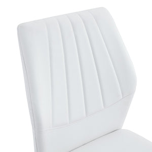 English Elm Table and Chair Set Modern Marble Glass Top with Four Pu Leather Seats for Dining W1151S04662