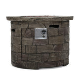 Christopher Knight Home® Noble House Medieval 35” Circular Mgo Fir Pit-40,000 Btu.