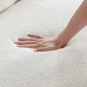 English Elm Ashcroft Furniture - Paton Plush Boucle Sofa with Machine-Washable Covers, Water-Resistant Durable Fabric, 4-Seater Comfort Cream B183S00047