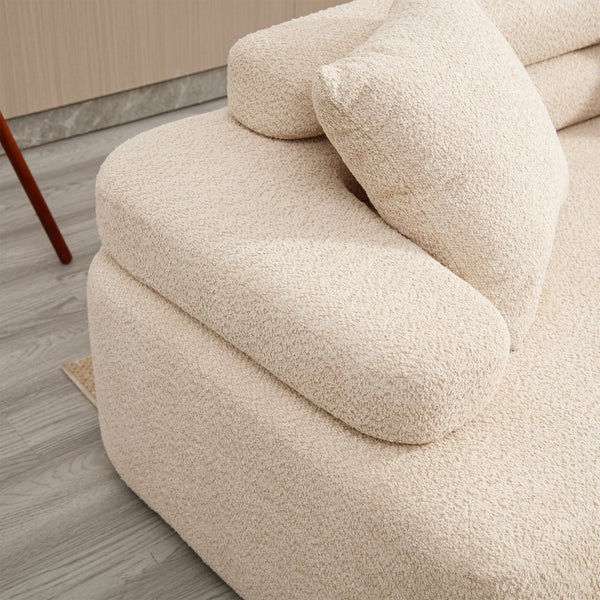 English Elm Modern Foam-Filled Sleeper Sofa Bed With Unique Boucle Design For Living Room & Bedroom Decor W2705S00007-GIGA