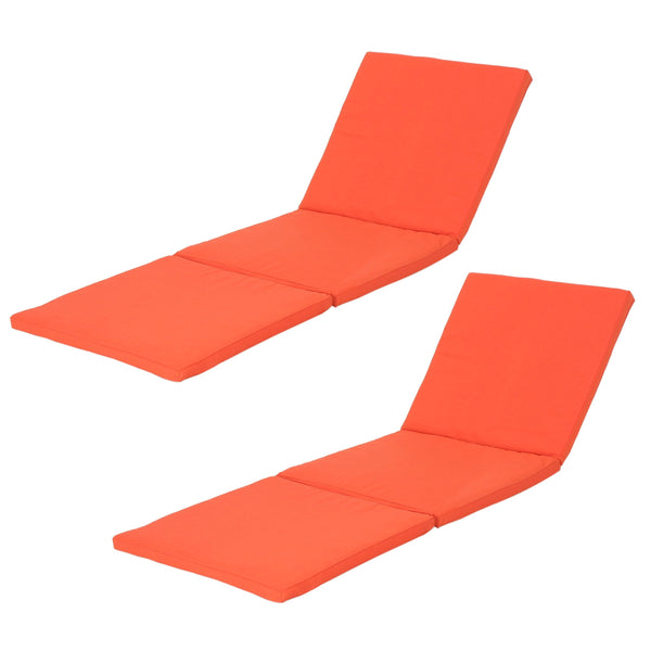 English Elm Christopher Knight Home® - 62575.00CUSH-GRN Luxury Jamaica Lounge Cushion Set — Water-Resistant Outdoor Polyester Comfort Pad Orange N775P230064O