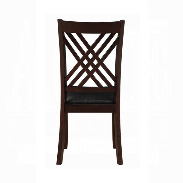 English Elm Set Of 2 Contemporary Armless Side Chairs With Luxurious Pu Seats And Elegant Espresso Finish B016P314618-GIGA