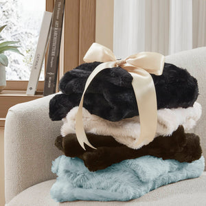 JLA Home Madison Park - Faux plush faux fur comforter mini set with OEKO-TEX certification, machine washable luxury warmth MP10-7632