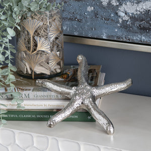 Crestview Collection Silver Starfish - Elegant Coastal-inspired Accessory From Crestview, Handcrafted In India For Your Home   Cvden061