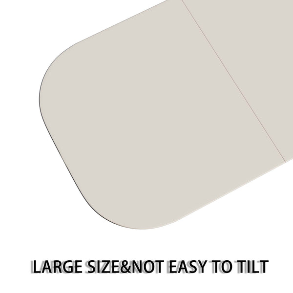 English Elm 63" Medieval Modern Cream Mdf Dining Table With 4 Ergonomic Pu Chairs, Stylish & Easy Assembly Set W2189S00669