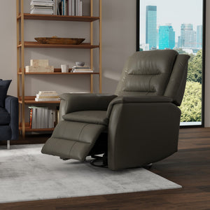 English Elm Global Swivel Glider Recliner In Madras Gray - Luxurious Comfort, Smooth Motion & Durable Design B339P333954