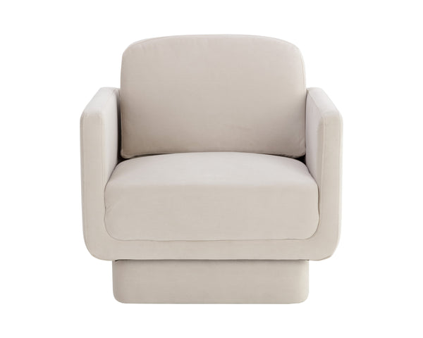 Sunpan Everton Lounge Chair - Classic Comfort with U-Shaped Arms and Floating Design for Modern Spaces Meg Taupe