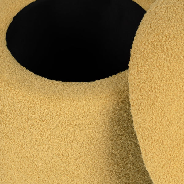 Crestview Collection Modern Mushroom-inspired Ottoman With Hidden Storage - Stylish Spice Yellow Accent For Any Room Yellow Solid Wood Evfzr3908bspc