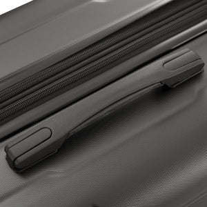 English Elm 2 Piece Abs Hard Shell Spinner Luggage Set with Tsa Lock Expandable Suitcases Dark Gray N732P198745B