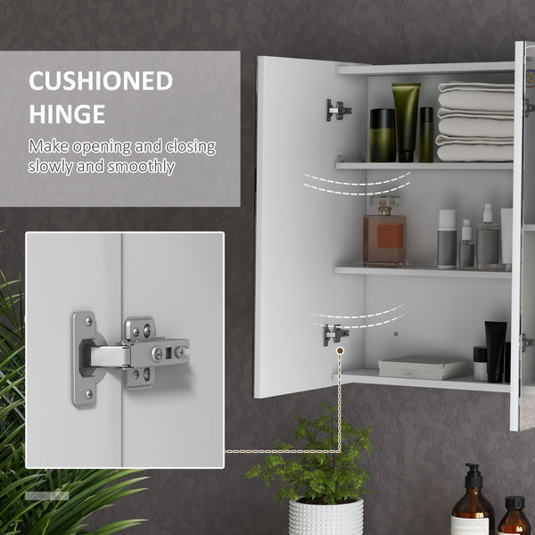 English Elm Kleankin Lighted Medicine Cabinet With Usb Charge, Adjustable Shelves & Soft-Close Doors For Bathrooms W2225P217015