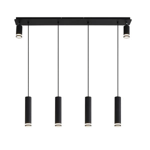 English Elm Angelina 6-Light Matte Black Pendant - Modern Kitchen Island Fixture For Stylish Task Lighting T3177P283998