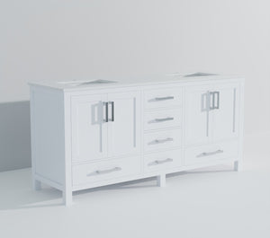 English Elm White Double Bath Vanity With Cultured Marble Top - Elegant 72" Storage Solution For Timeless Style B2731P259098-GIGA