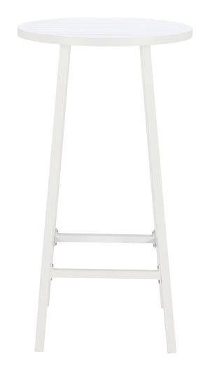 Zuo Modern Ren Bar Table White - Stylish Powdercoated Aluminum Design For Outdoor Use, Events & Hospitality White Aluminum 704150-zuo-modern