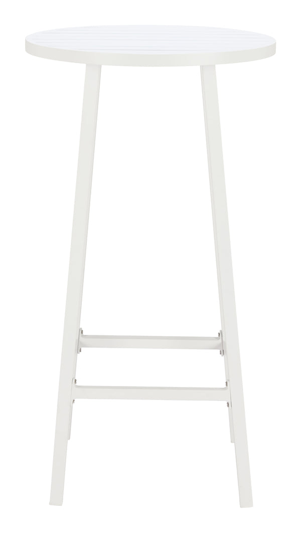 Zuo Modern Ren Bar Table White - Stylish Powdercoated Aluminum Design For Outdoor Use, Events & Hospitality White Aluminum 704150-zuo-modern