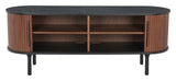 Koriana Entertainment Stand Black & Walnut 110297 Zuo Modern