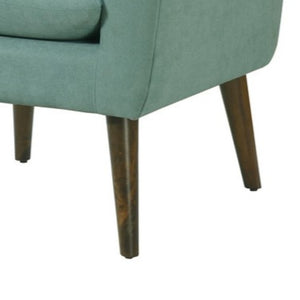 English Elm Savona Oversized Mid-century Accent Chair Woven Fabric Walnut Legs Living Room B2749P413358